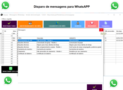 Disparador de mensagens para Whatsapp